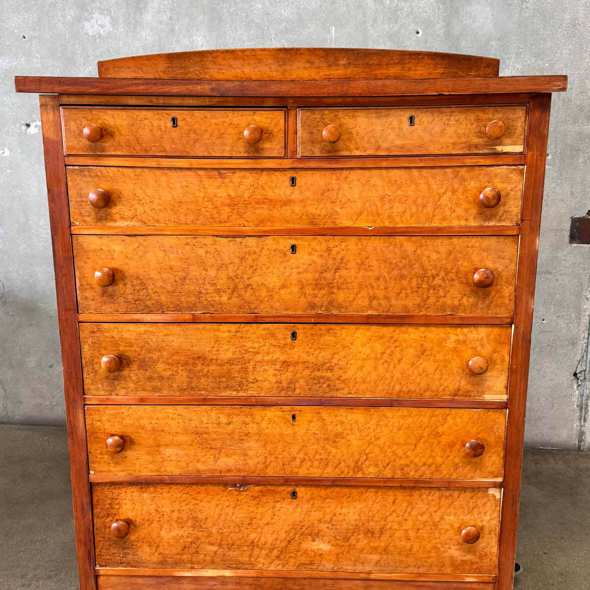 Antique Chest of Drawers w/ Burl Veneer