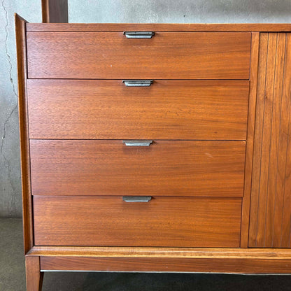 Mid Century Modern Walnut Hutch Cabinet by Cavalier