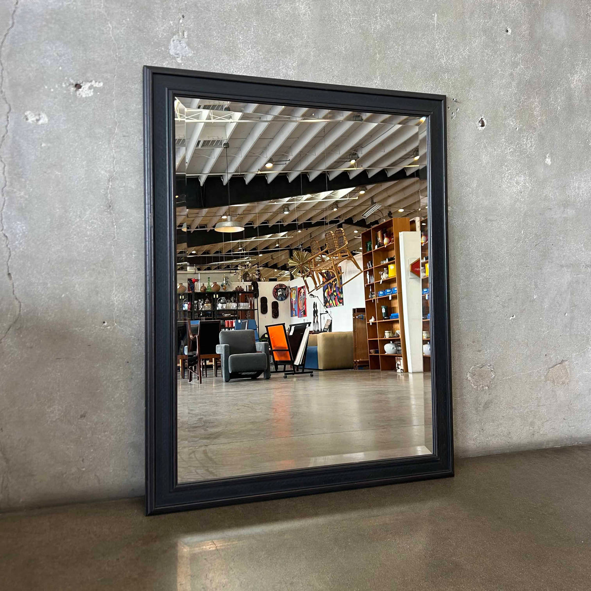 Large Wood Framed Mirror