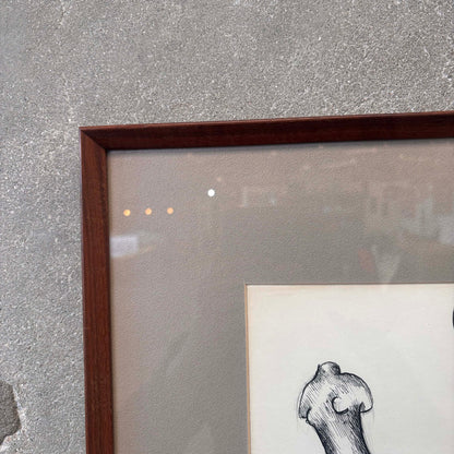 Original Figurative Study By Stanley Lewis Pen On Paper 1956 Canada
