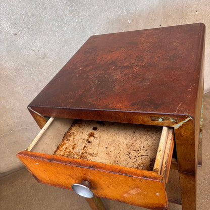 1940's Simmons Steel Side Table