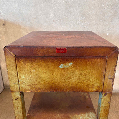 1940's Simmons Steel Side Table