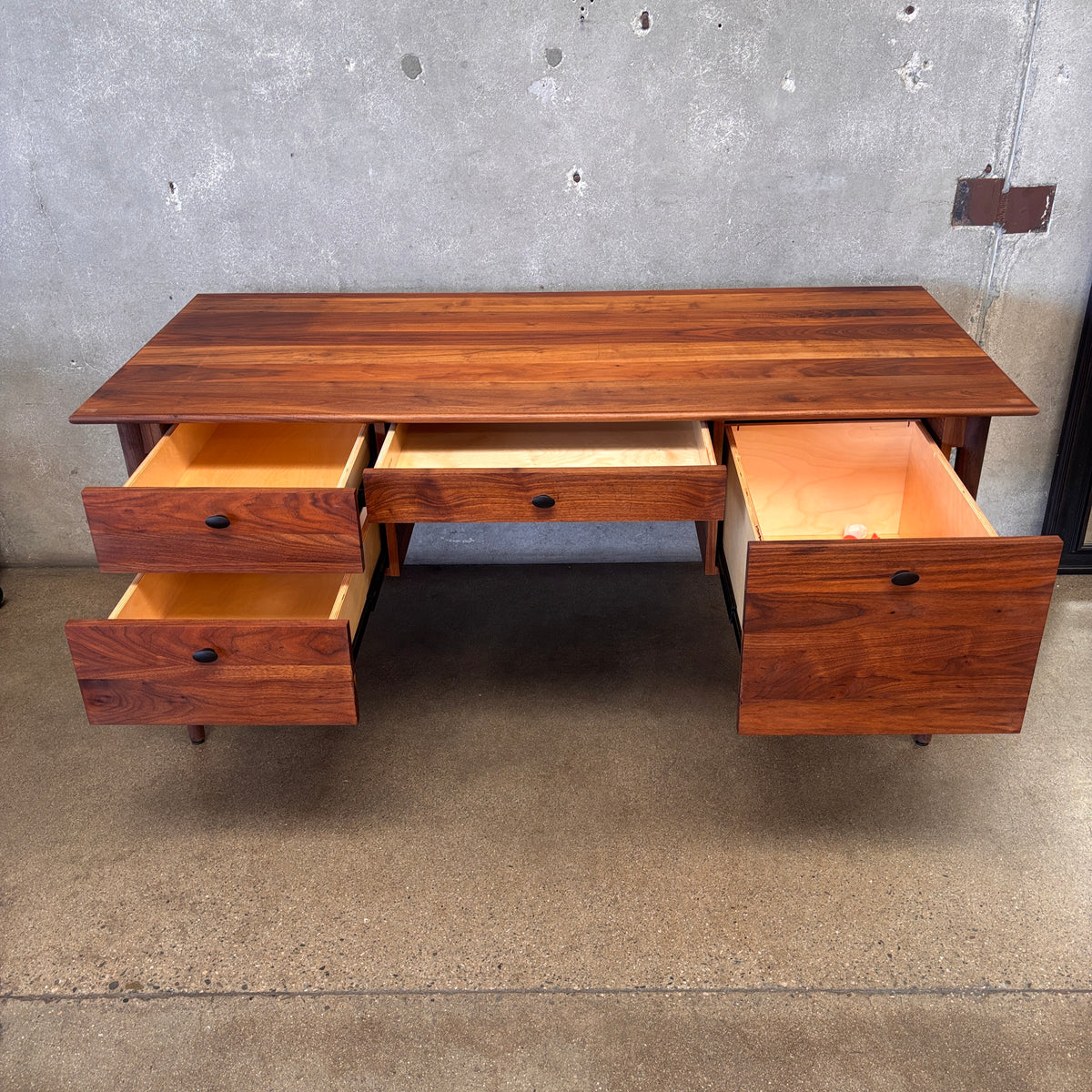 Kendall Walnut Mid Century Modern Desk