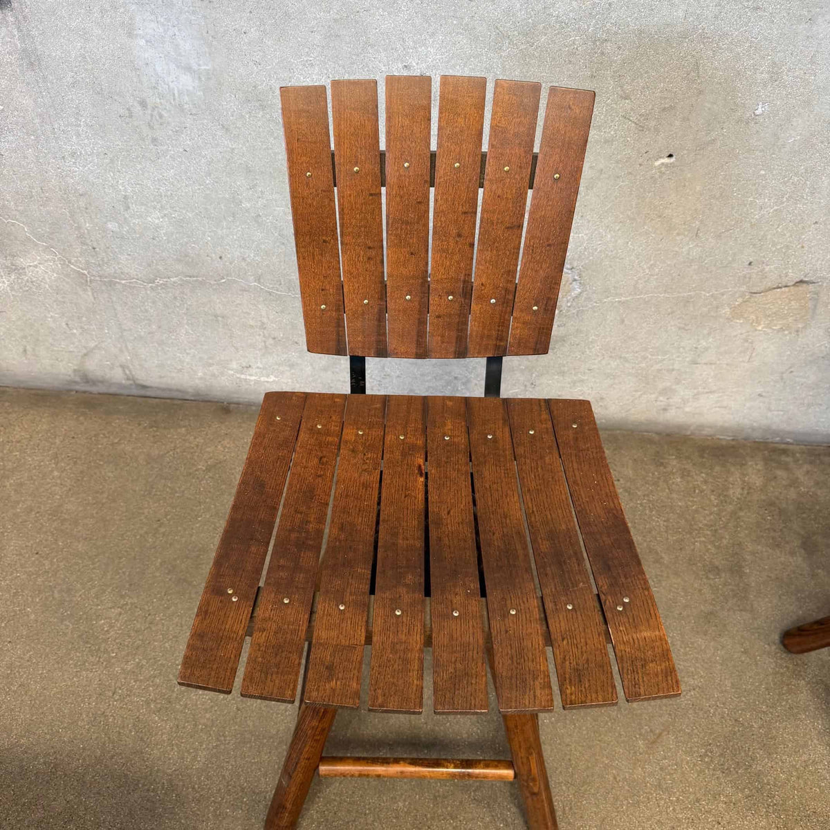 Vintage Set Of 4 Swivel Dining Chairs