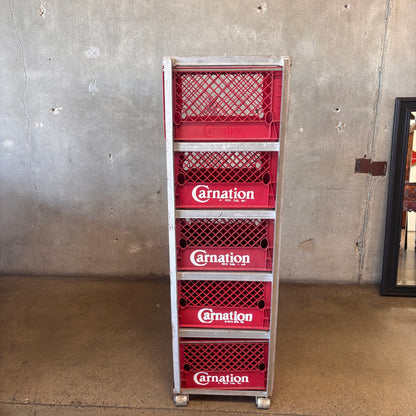 Tall Industrial Milk Crate - Grey