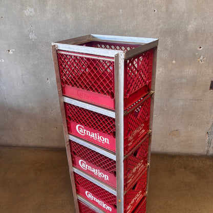 Tall Industrial Milk Crate - Grey