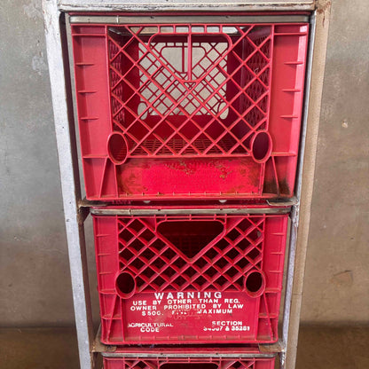 Tall Industrial Milk Crate - Grey