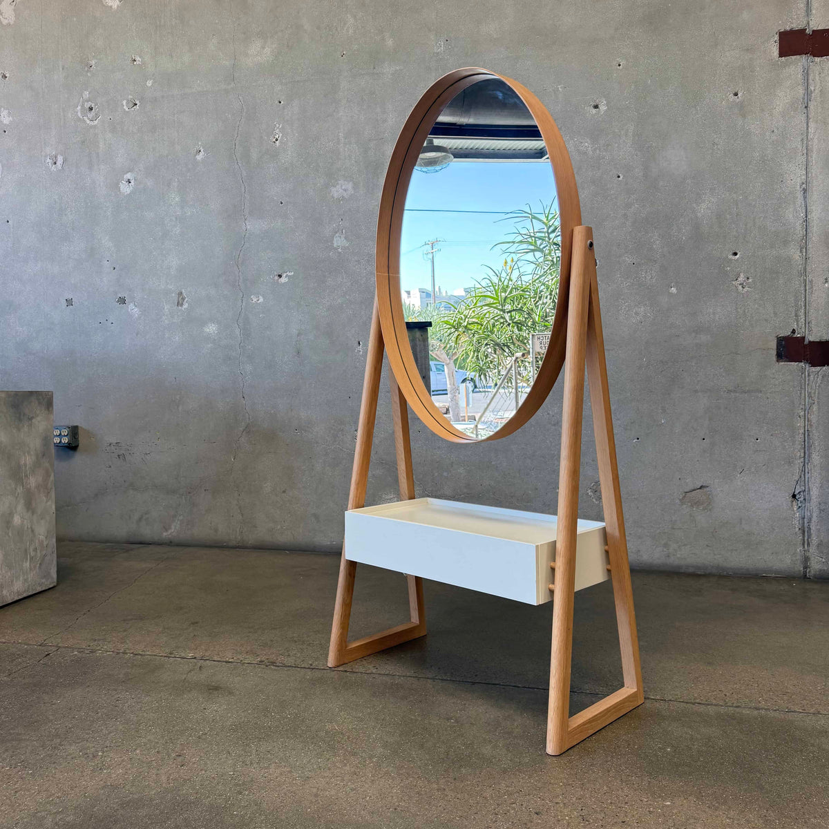 Pinch "Iona Cheval Mirror With Drawer