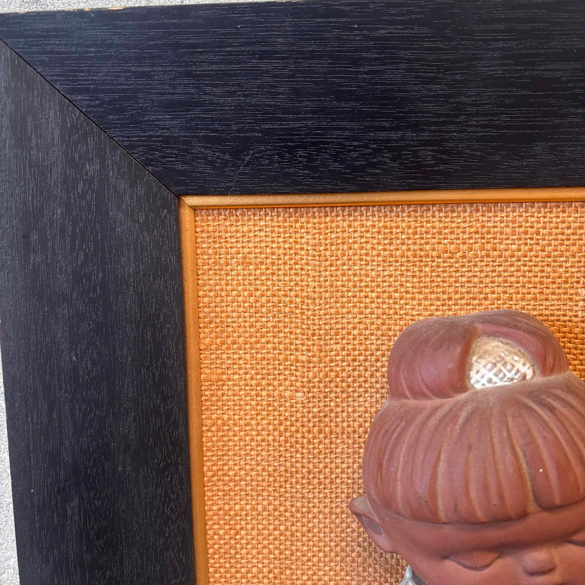 Vintage Japanese Ceramic Girl Wall hanging Figure