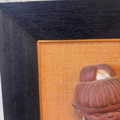 Vintage Japanese Ceramic Girl Wall hanging Figure