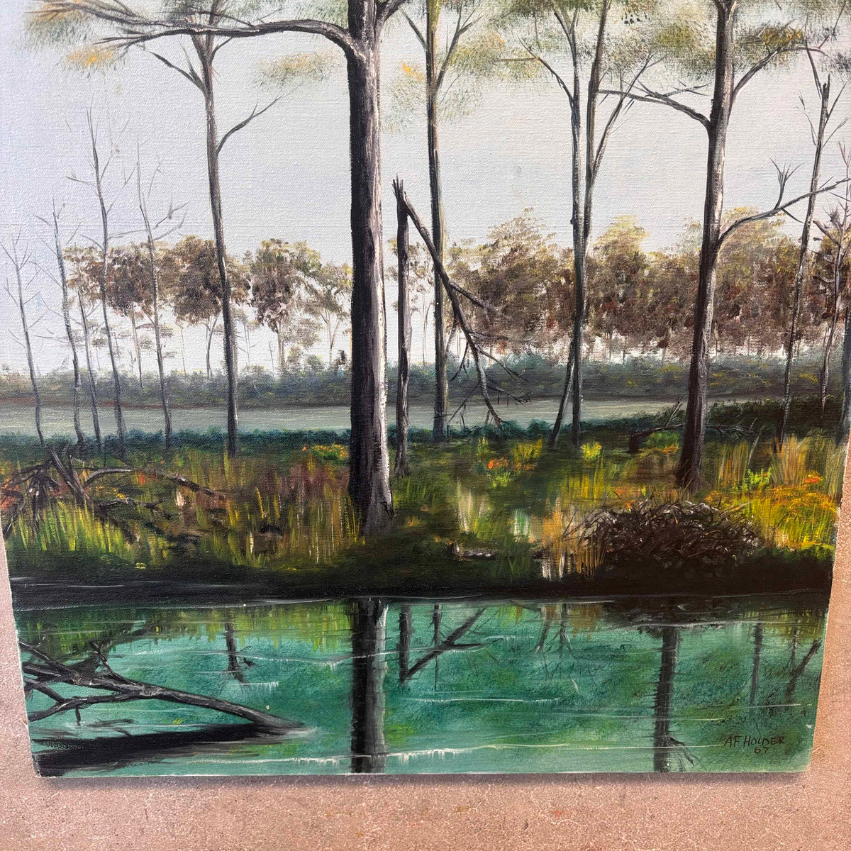 Vintage Swamp Painting
