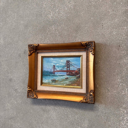 Golden Gate S.F. Bridge Miniature Oil Painting