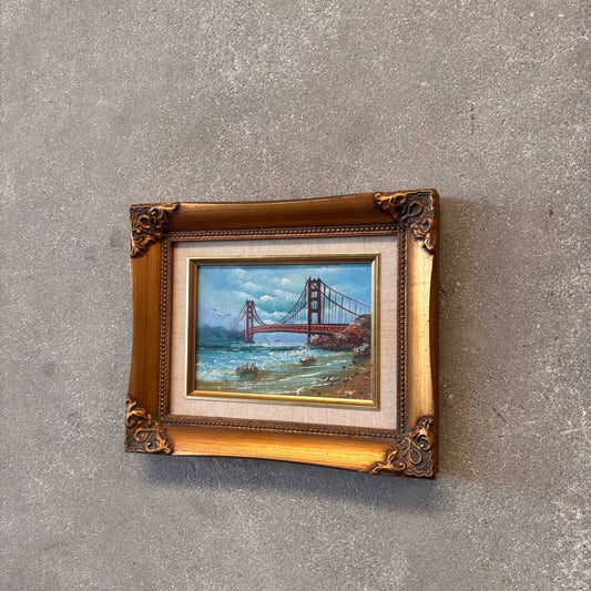 Golden Gate S.F. Bridge Miniature Oil Painting