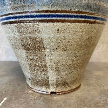 Mid Century Big Brown + Blue Vessel