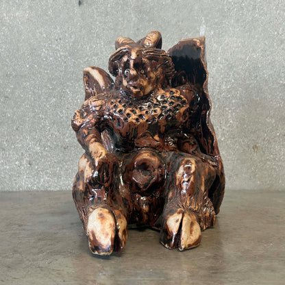 Vintage Ceramic Gargoyle by David Mac Innes Signed
