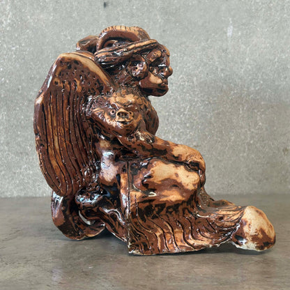 Vintage Ceramic Gargoyle by David Mac Innes Signed