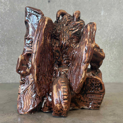 Vintage Ceramic Gargoyle by David Mac Innes Signed