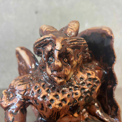 Vintage Ceramic Gargoyle by David Mac Innes Signed
