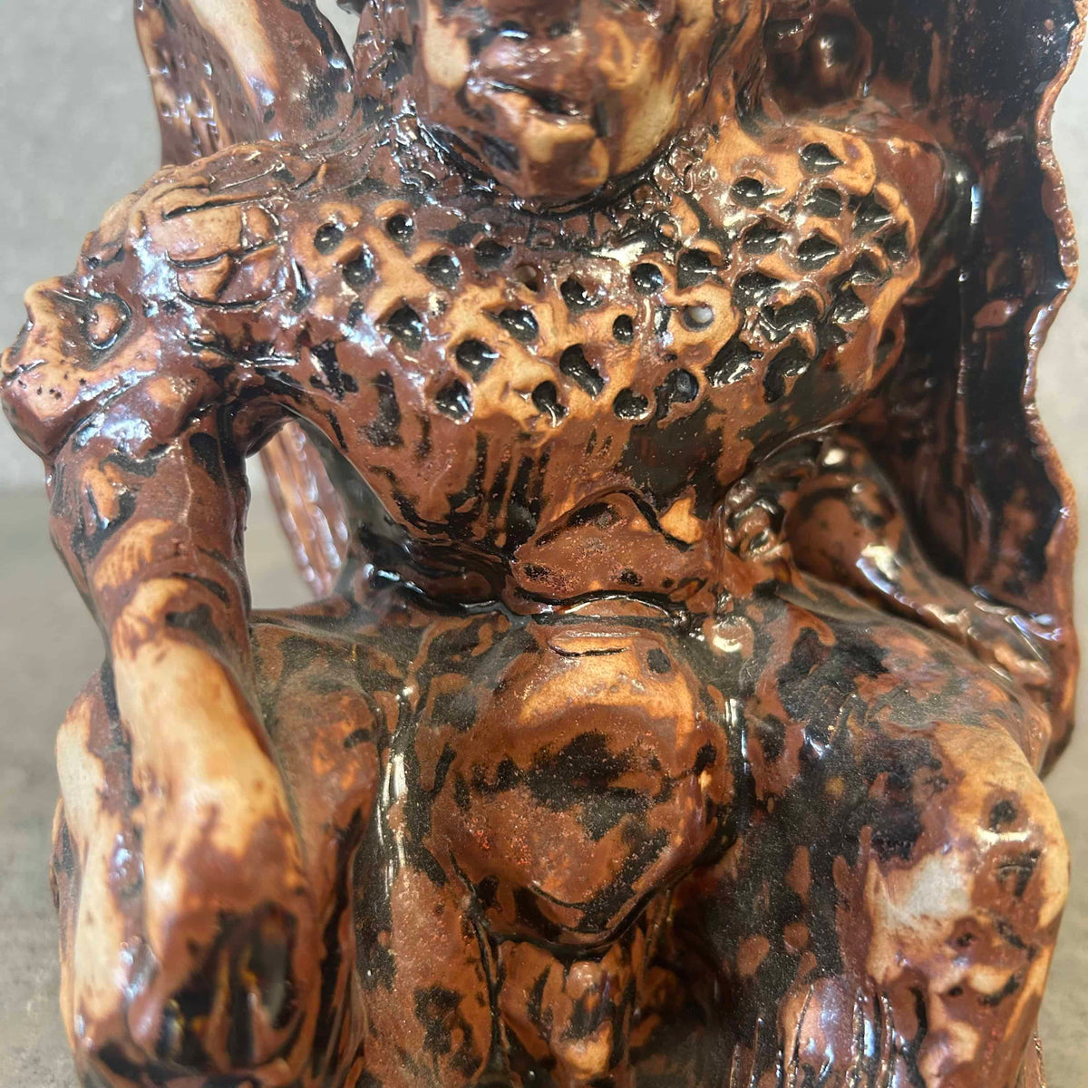 Vintage Ceramic Gargoyle by David Mac Innes Signed