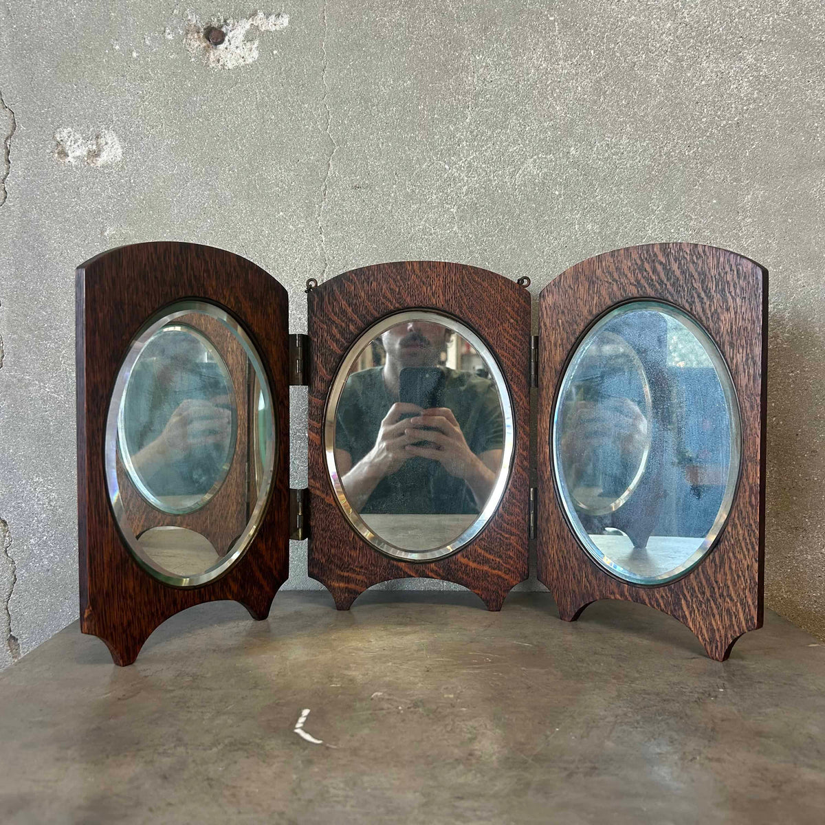 Arts & Crafts Trifold Mirror