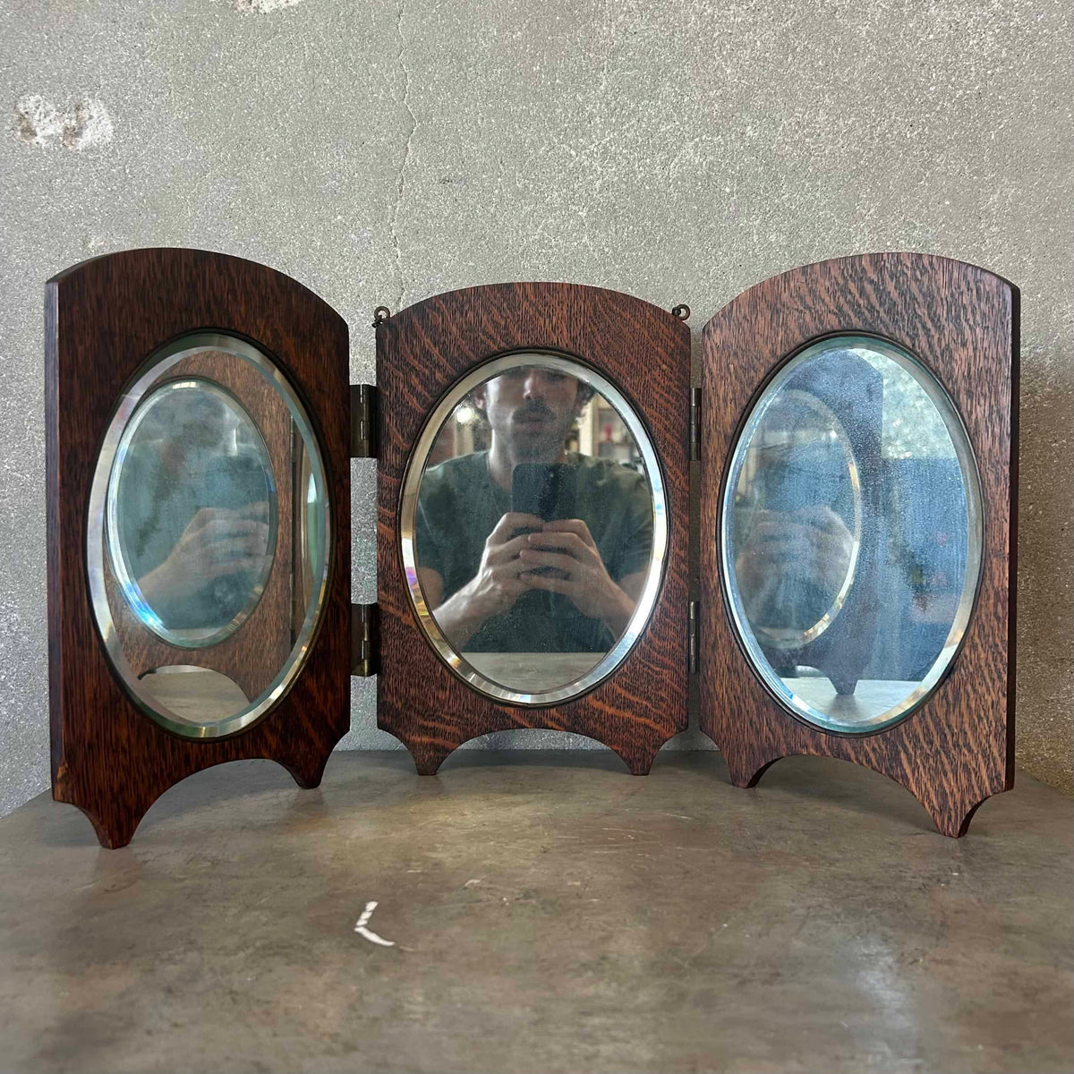 Arts & Crafts Trifold Mirror