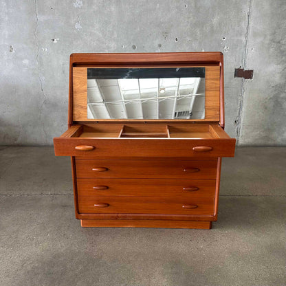 Danish Teak Vanity/Secretary by Dyrlund