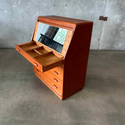Danish Teak Vanity/Secretary by Dyrlund
