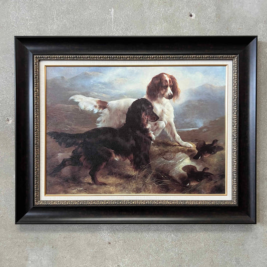 Edwin Douglas Framed Print "Two Setters in a Highland Landscape"