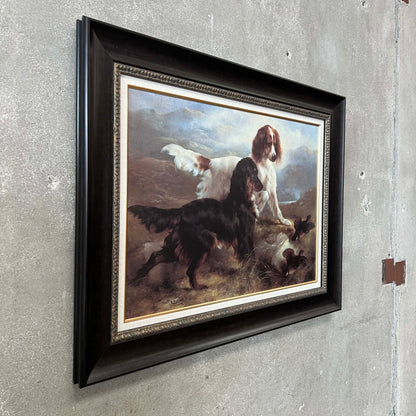 Edwin Douglas Framed Print "Two Setters in a Highland Landscape"
