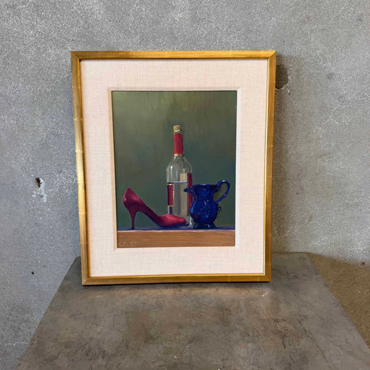 Still Life Dated '99 Signed G.F. Oil on Board