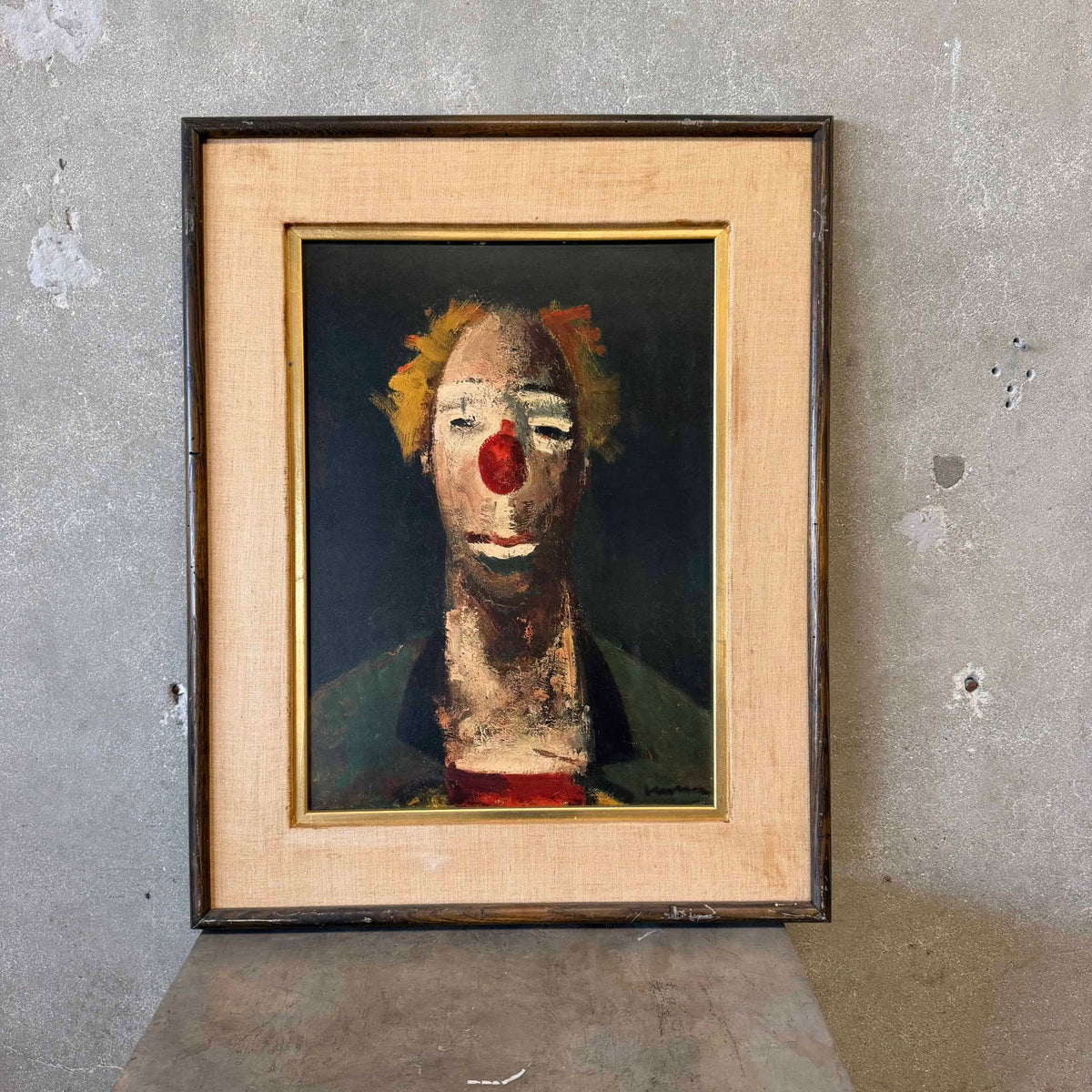Vintage Clown Print Portrait