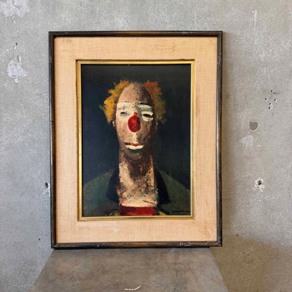 Vintage Clown Print Portrait