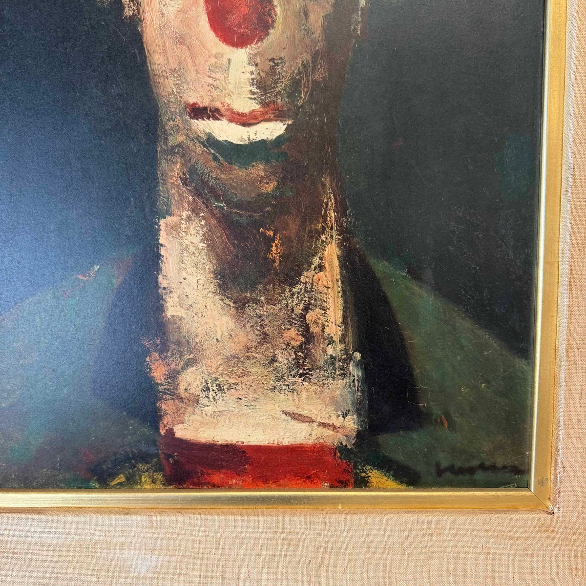 Vintage Clown Print Portrait