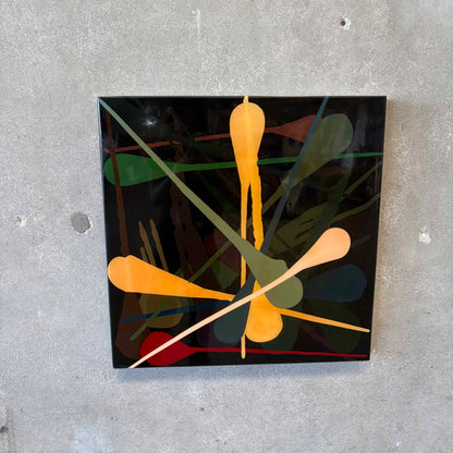 Original Abstract Painting on Wood Panel by Rick Metzler