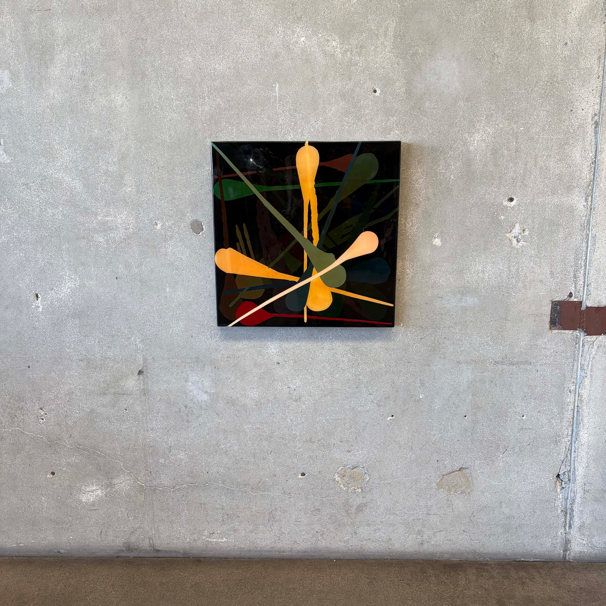 Original Abstract Painting on Wood Panel by Rick Metzler