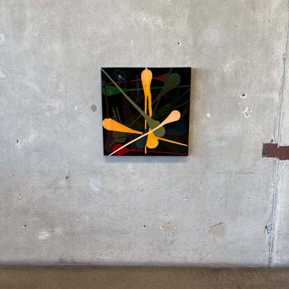Original Abstract Painting on Wood Panel by Rick Metzler