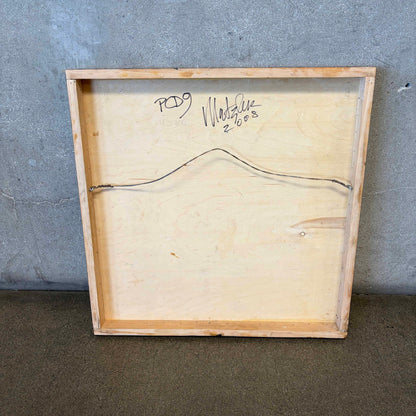 Original Abstract Painting on Wood Panel by Rick Metzler