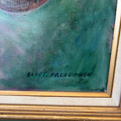 Boxer Gloves Oil Painting C. 1970's By Eliot Freedman