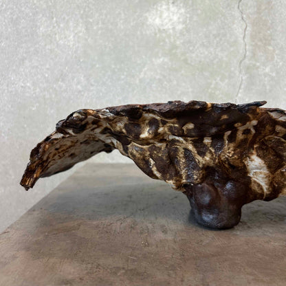 Modern Abstract Footed Ceramic Bowl by Armando Perez