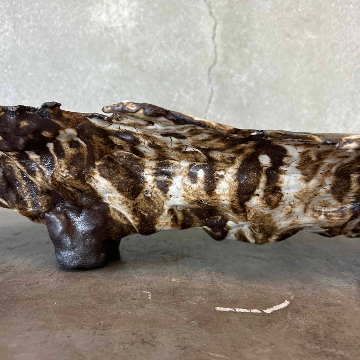 Modern Abstract Footed Ceramic Bowl by Armando Perez