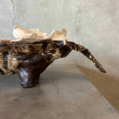 Modern Abstract Footed Ceramic Bowl by Armando Perez