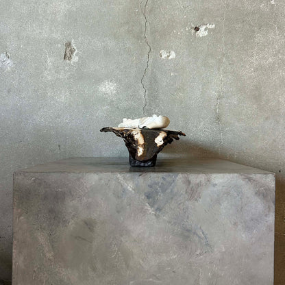 Modern Abstract Footed Ceramic Bowl by Armando Perez
