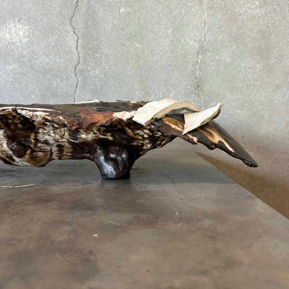 Modern Abstract Footed Ceramic Bowl by Armando Perez