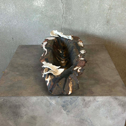 Modern Abstract Footed Ceramic Bowl by Armando Perez