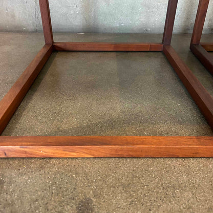 Pair Of 70's Smoked Glass Tables