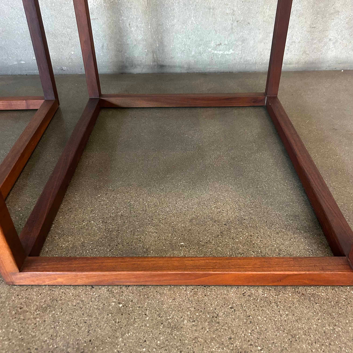 Pair Of 70's Smoked Glass Tables