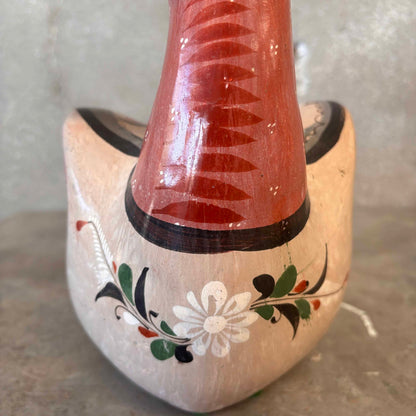 Vintage Mexican Tonala Painted Ceramic Duck