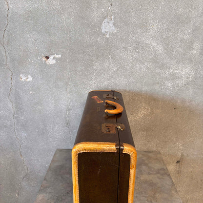 Brown Vintage Suitcase With Awesome Decals