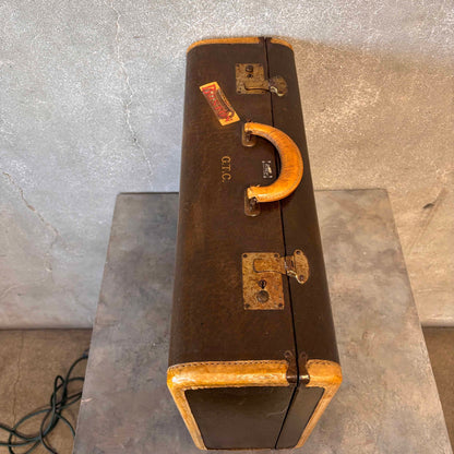 Brown Vintage Suitcase With Awesome Decals