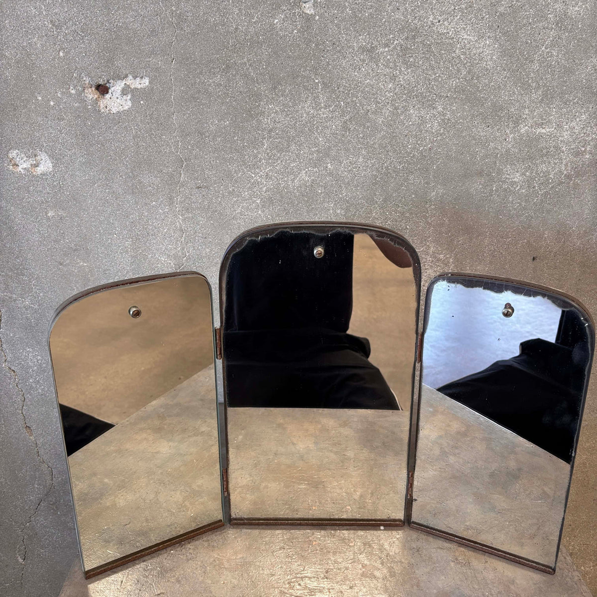 1950's Trifold Beveled Vanity Mirror